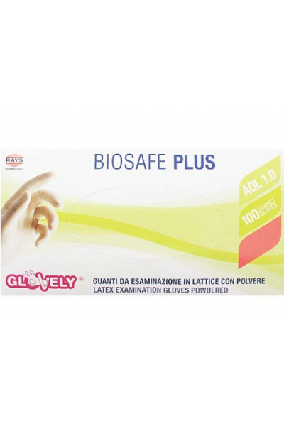Guanti lattice con polvere GLOVELY BIOSAFE PLUS 